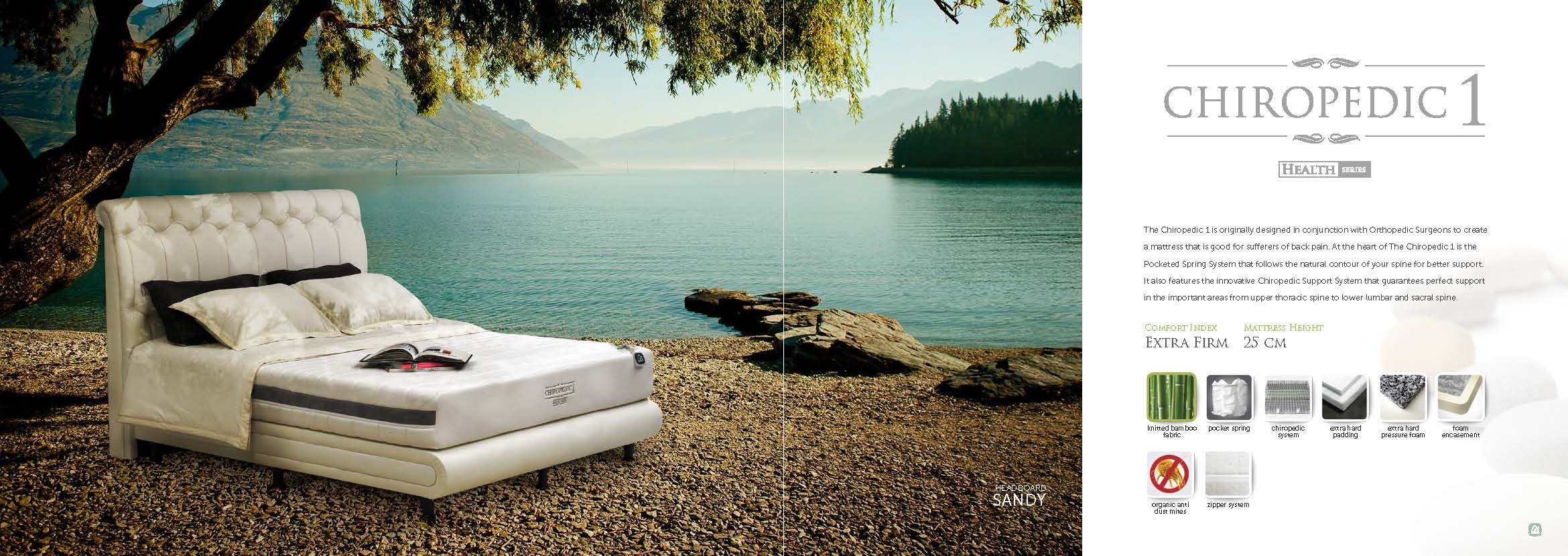 CHIROPEDIC 1 Set Sandaran Sandy