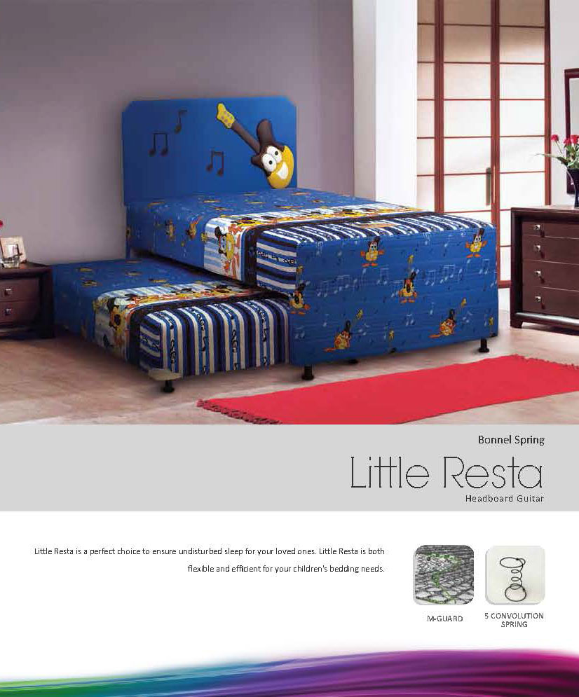 LITTLE RESTA Bed Set dengan Sandaran Dutton